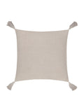 Yard Stone Larch woven tasselled cushion 45cm, imported from the UK