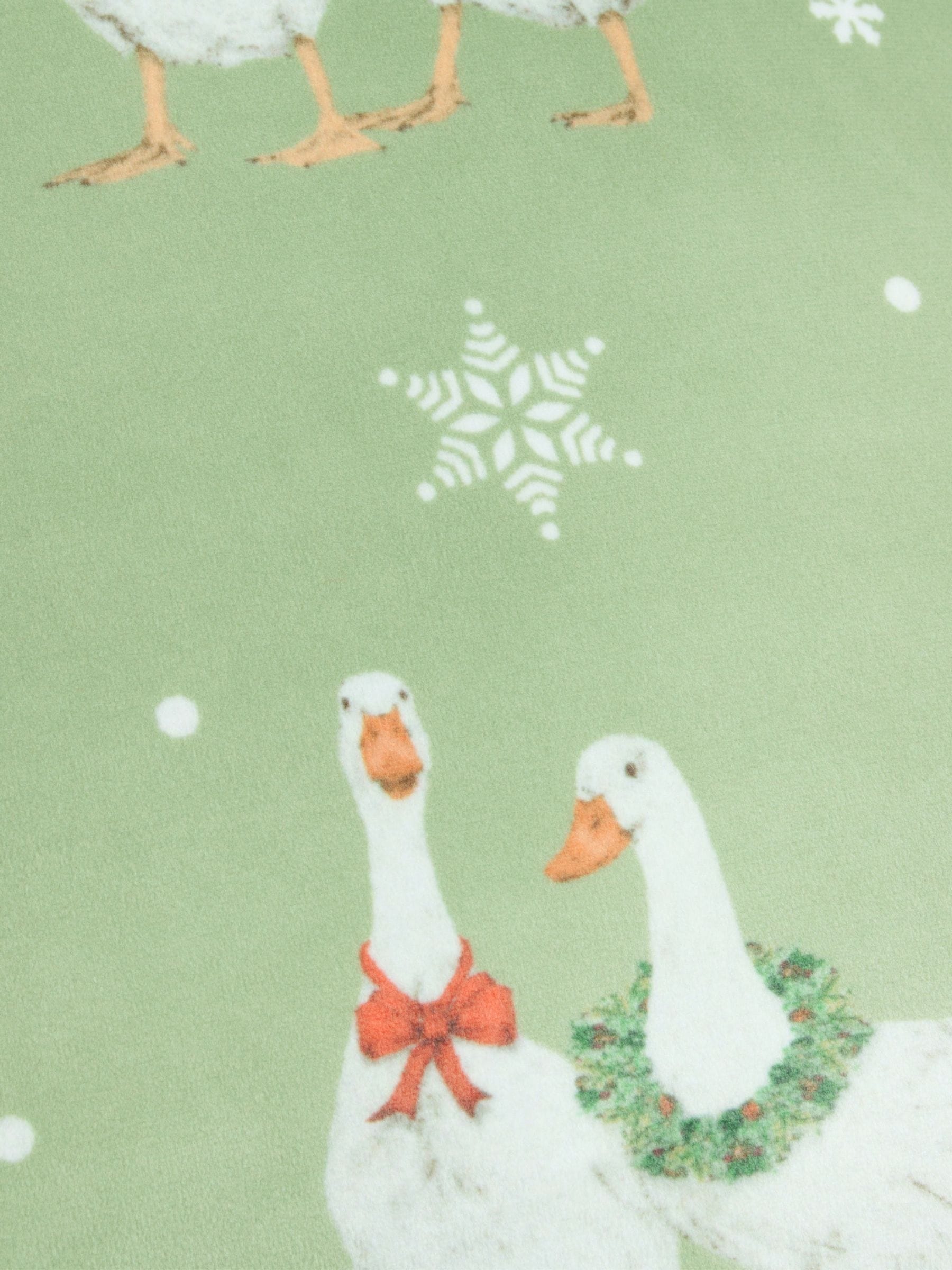 Evans Lichfield Christmas Winter Geese velvet cushion 43cm (British brand)
