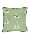 Evans Lichfield Christmas Winter Geese velvet cushion 43cm (British brand)