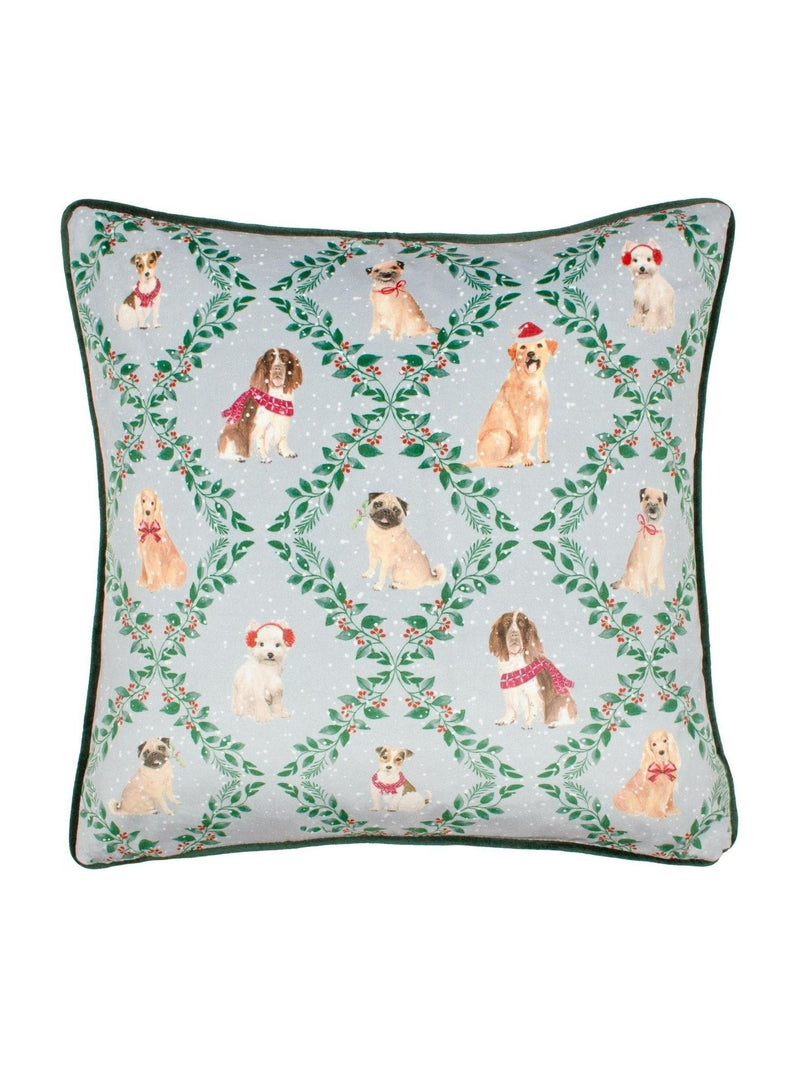 Evans Lichfield Christmas dog cushion 43cm - British product
