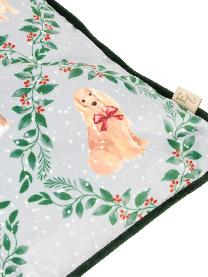 Evans Lichfield Christmas dog cushion 43cm - British product