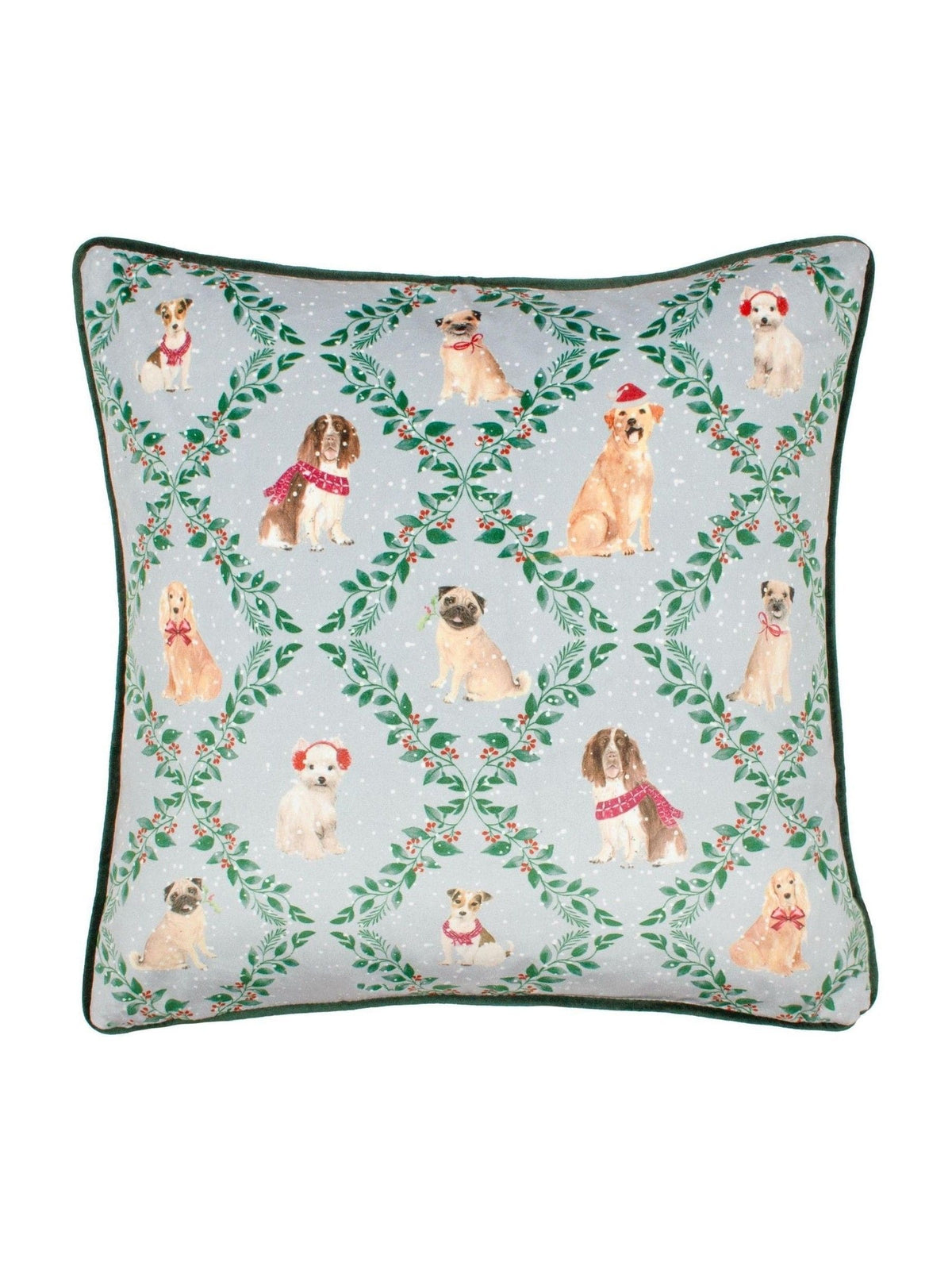 Evans Lichfield Christmas dog cushion 43cm - British product