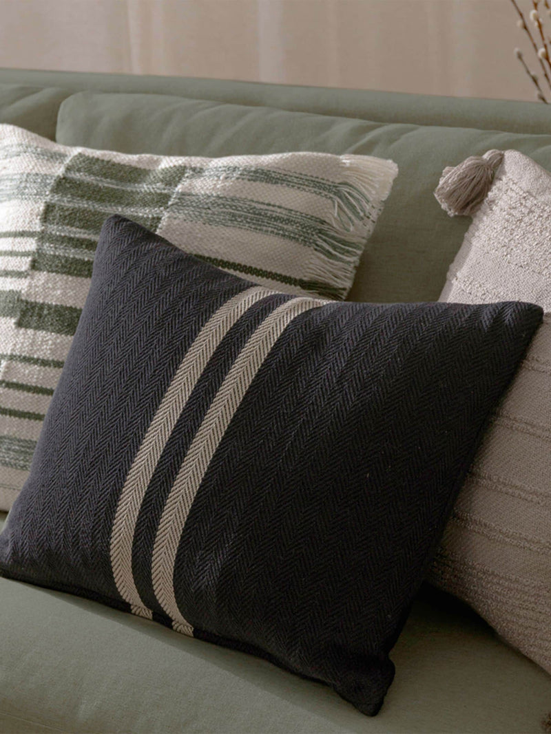 Yard Sage Torode woven fringed cushion 45cm - British product