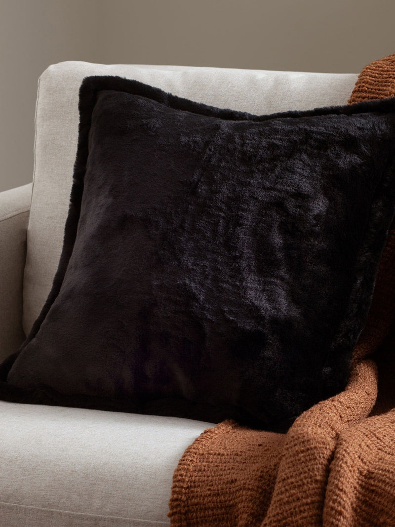 Furn Mulberry Pink Kallu Faux Fur Cushion 45x45cm