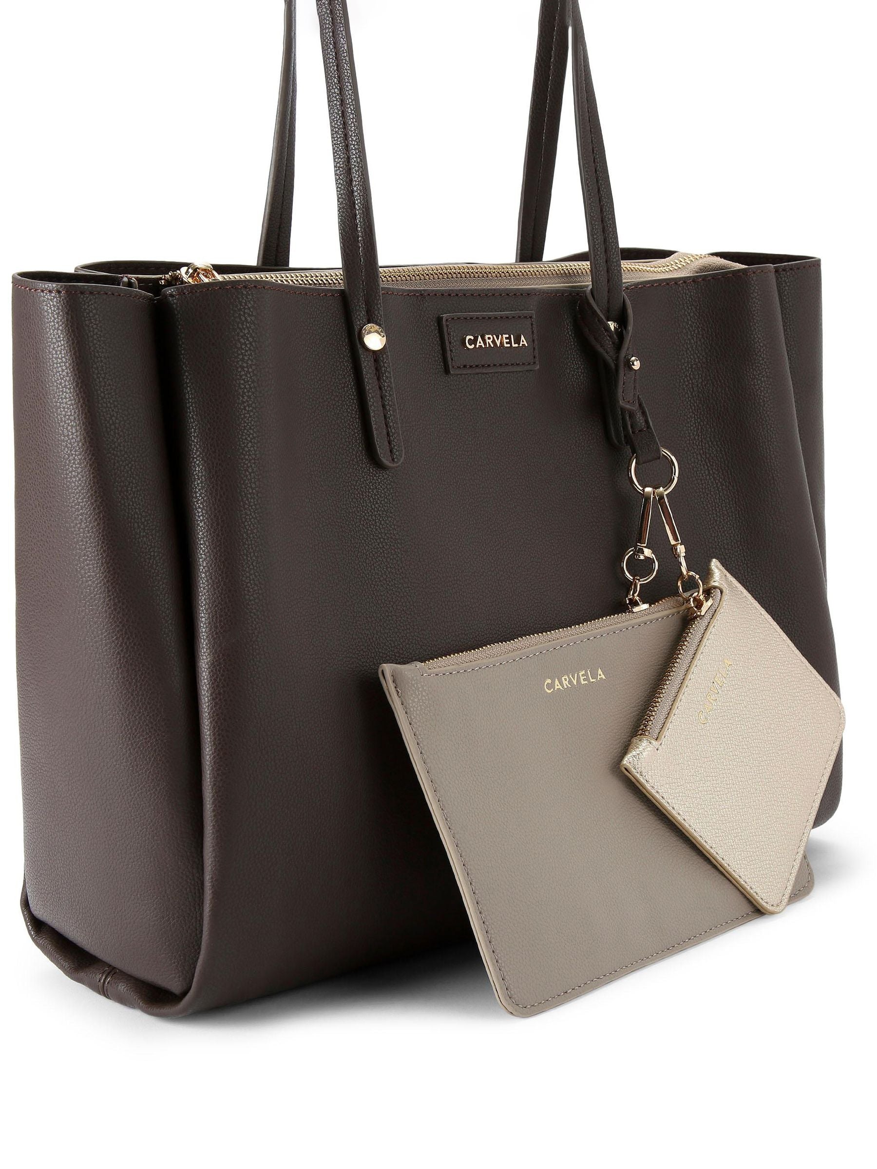 Carvela brown Freya triple compartment tote bag, UK version