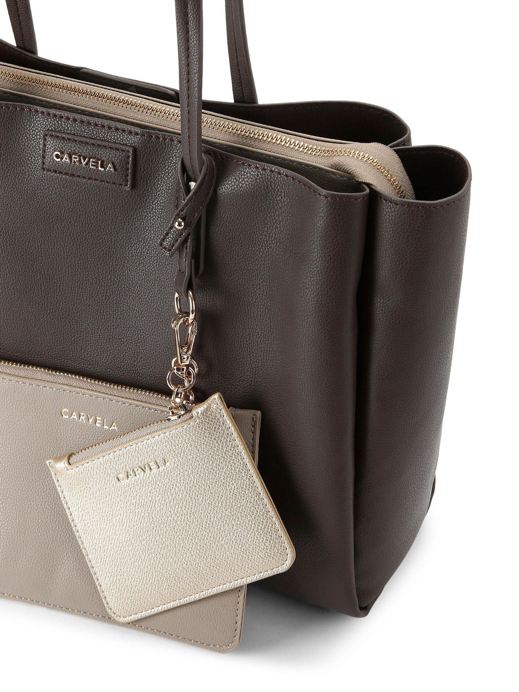 Carvela brown Freya triple compartment tote bag, UK version