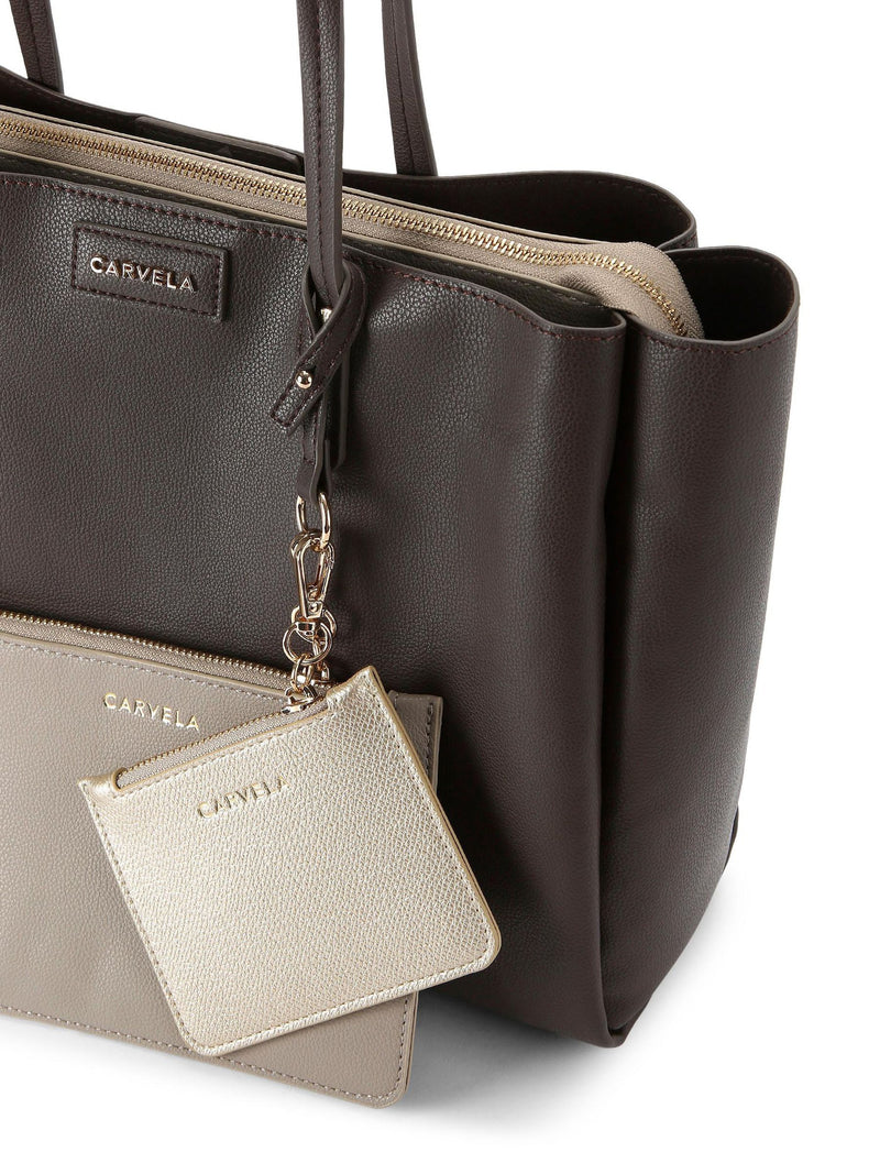 Carvela brown Freya triple compartment tote bag, UK version