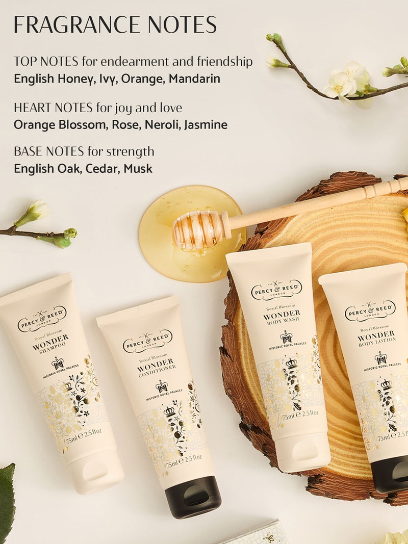 Percy & Reed Royal Blossom hair and body gift set (British brand)