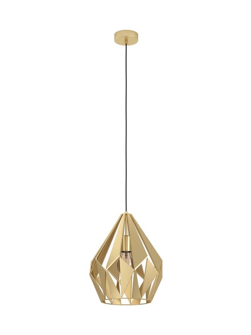 Eglo Gold Carlton pendant ceiling light 31cm (British brand)