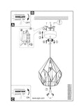 Eglo Gold Carlton pendant ceiling light 31cm (British brand)