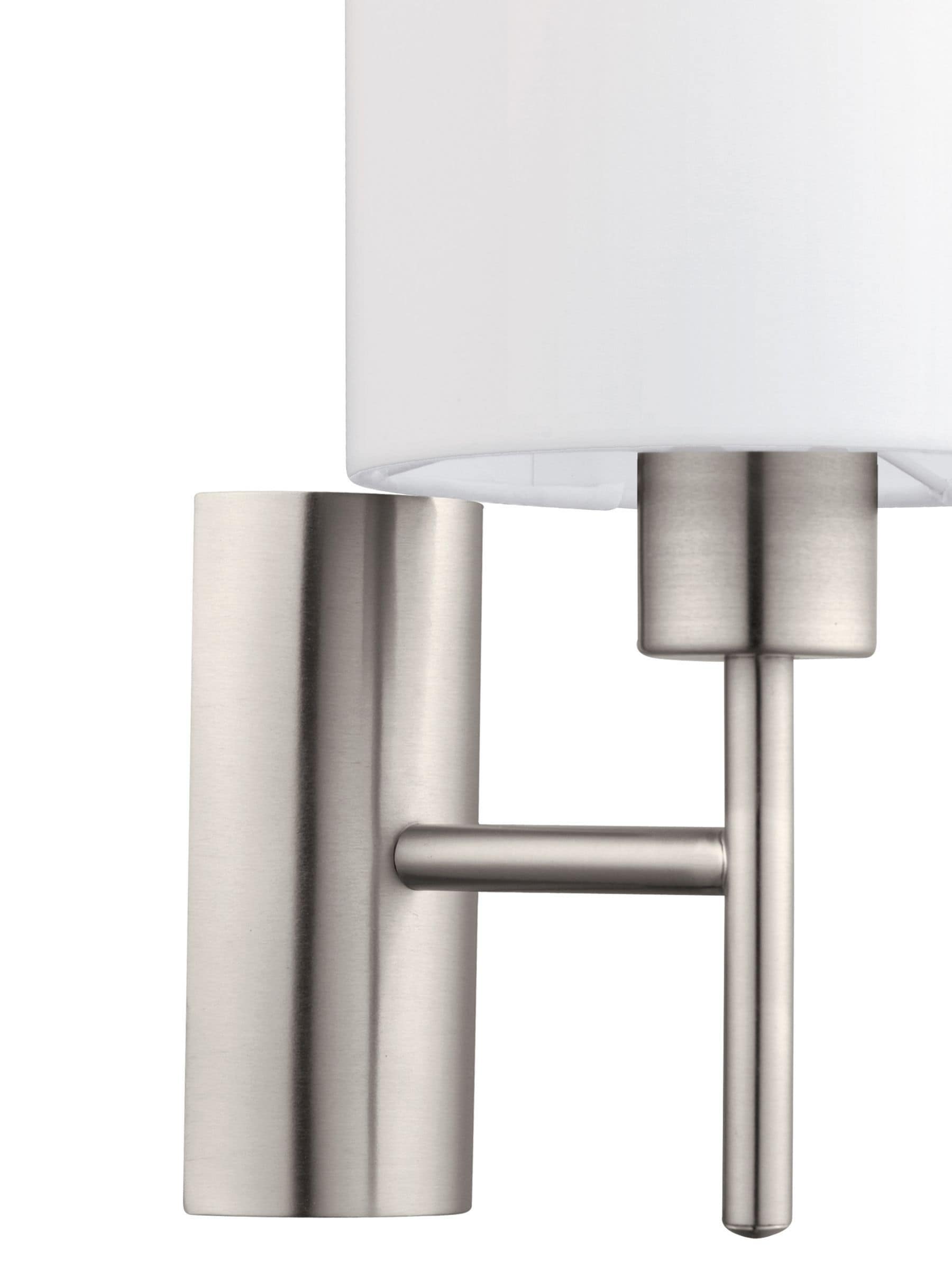 Eglo Pasteri wall light satin nickel and fabric, UK version
