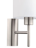 Eglo Pasteri wall light satin nickel and fabric, UK version