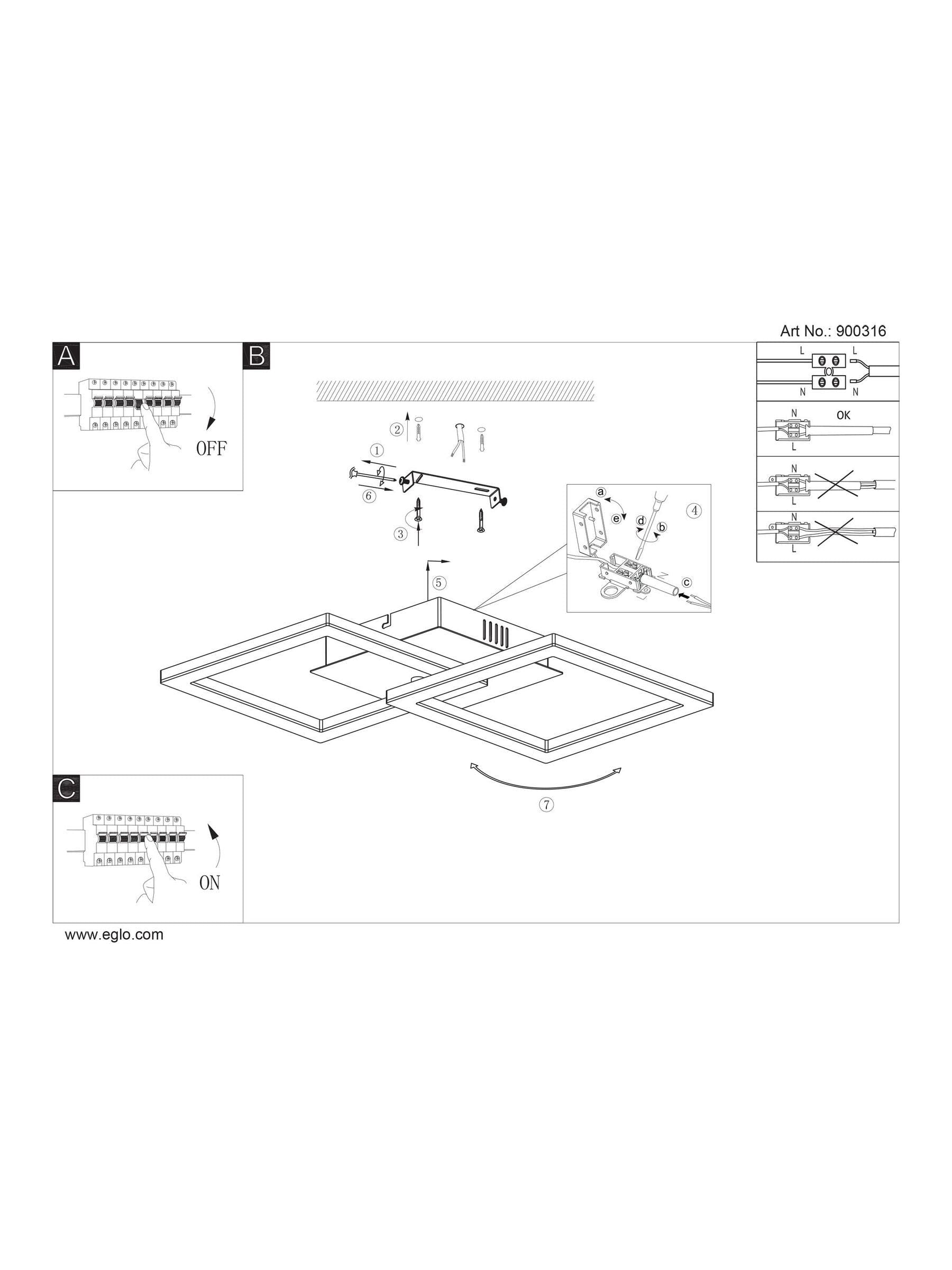 Eglo ParandayZ smart ceiling light (British brand)