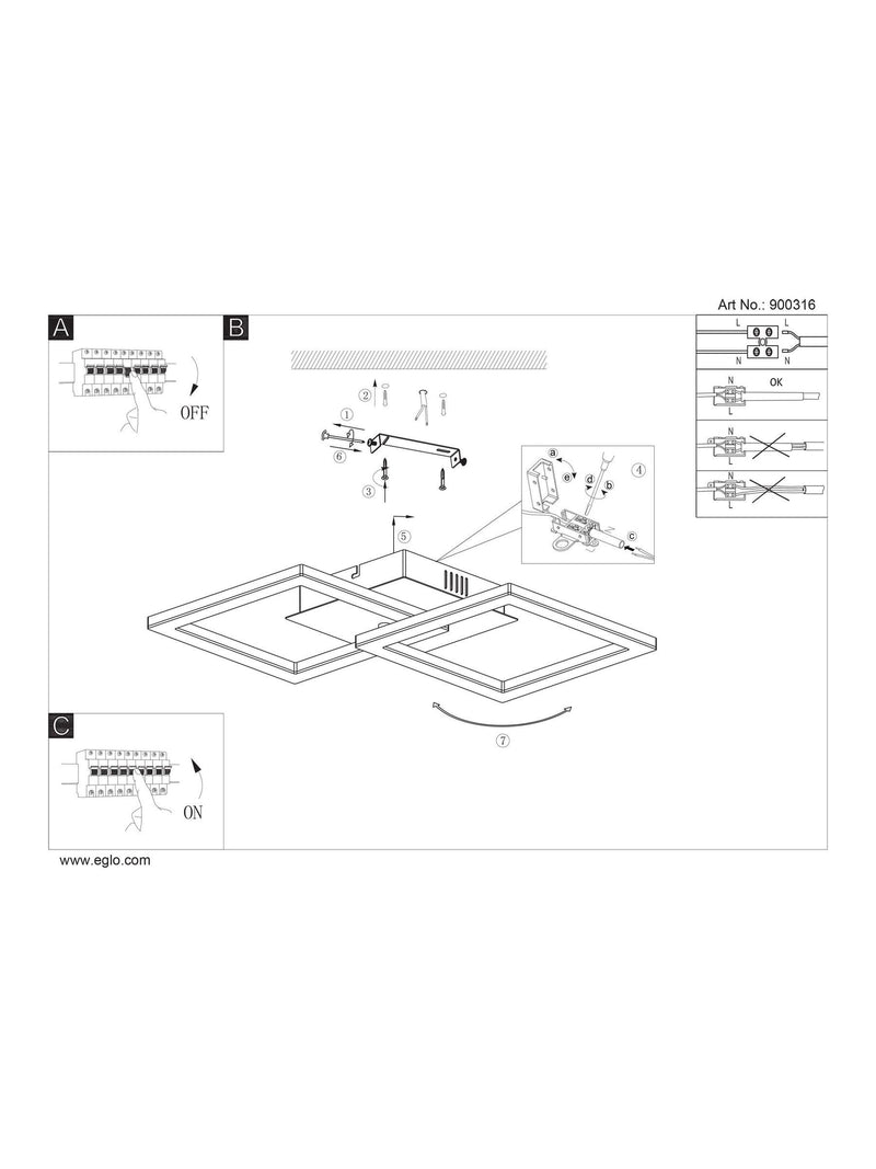 Eglo ParandayZ smart ceiling light (British brand)