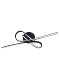 Eglo Selvina 1 black LED flush ceiling light, imported from the UK