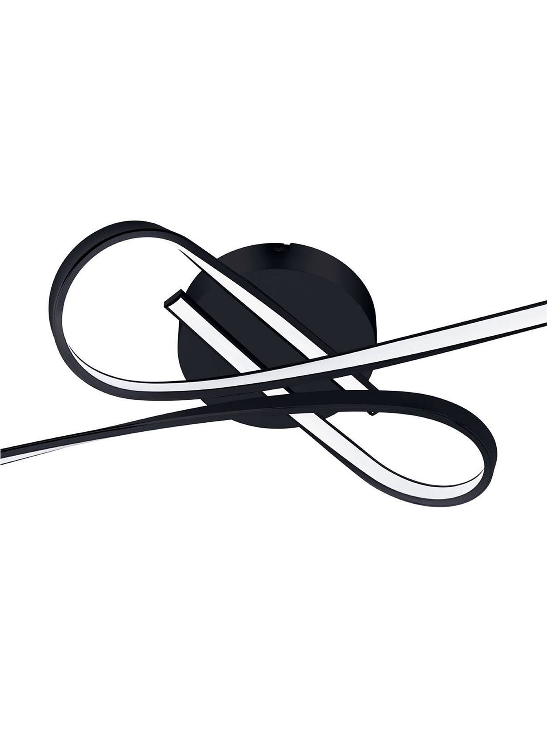 Eglo Selvina 1 black LED flush ceiling light, imported from the UK