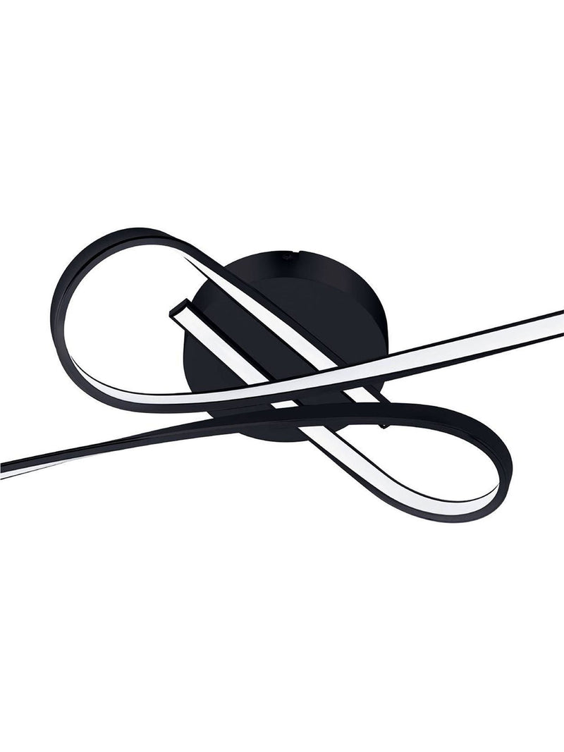 Eglo Selvina 1 black LED flush ceiling light, imported from the UK