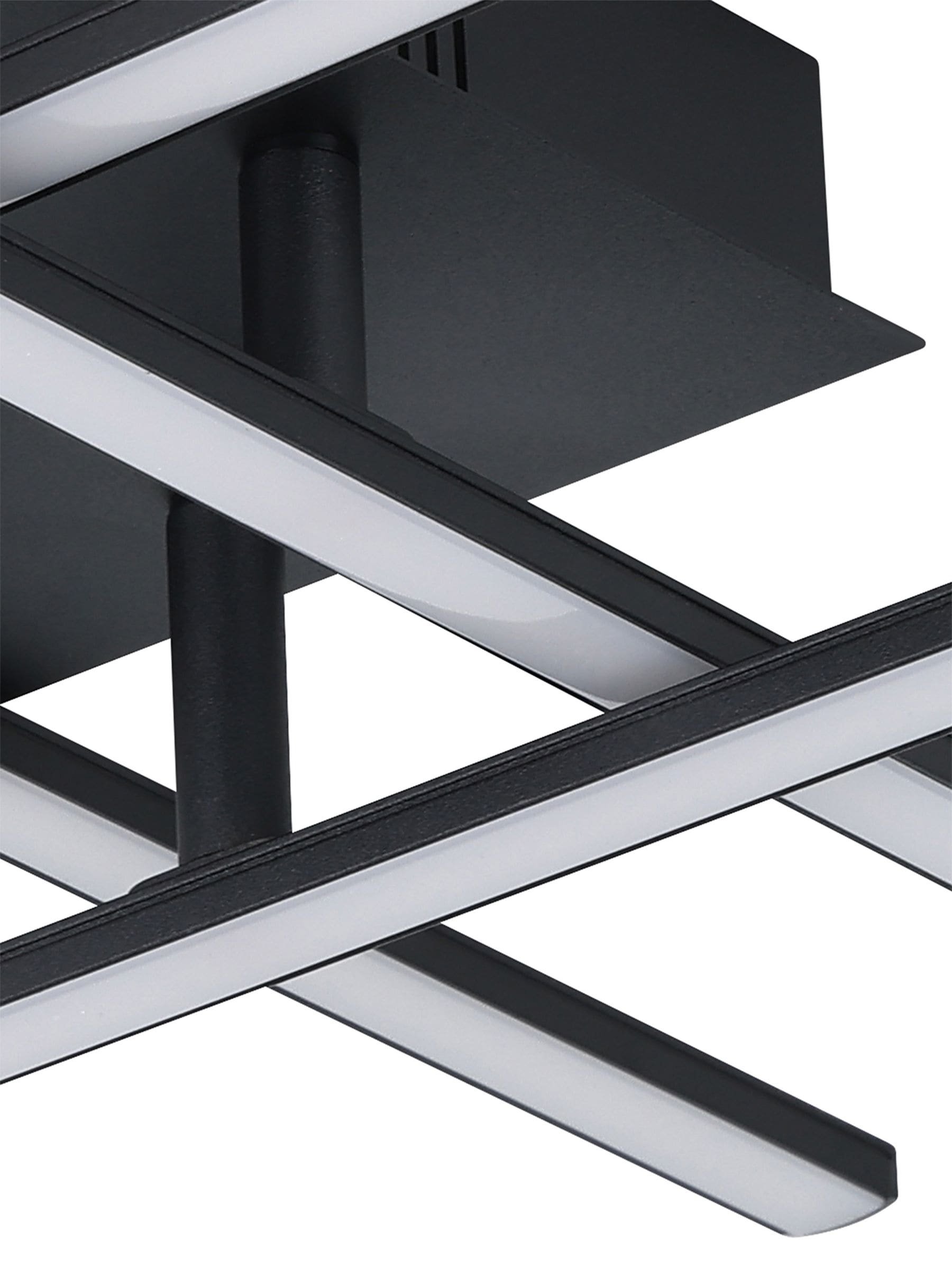 Eglo Black Lasana 3 LED flush ceiling light, imported from the UK