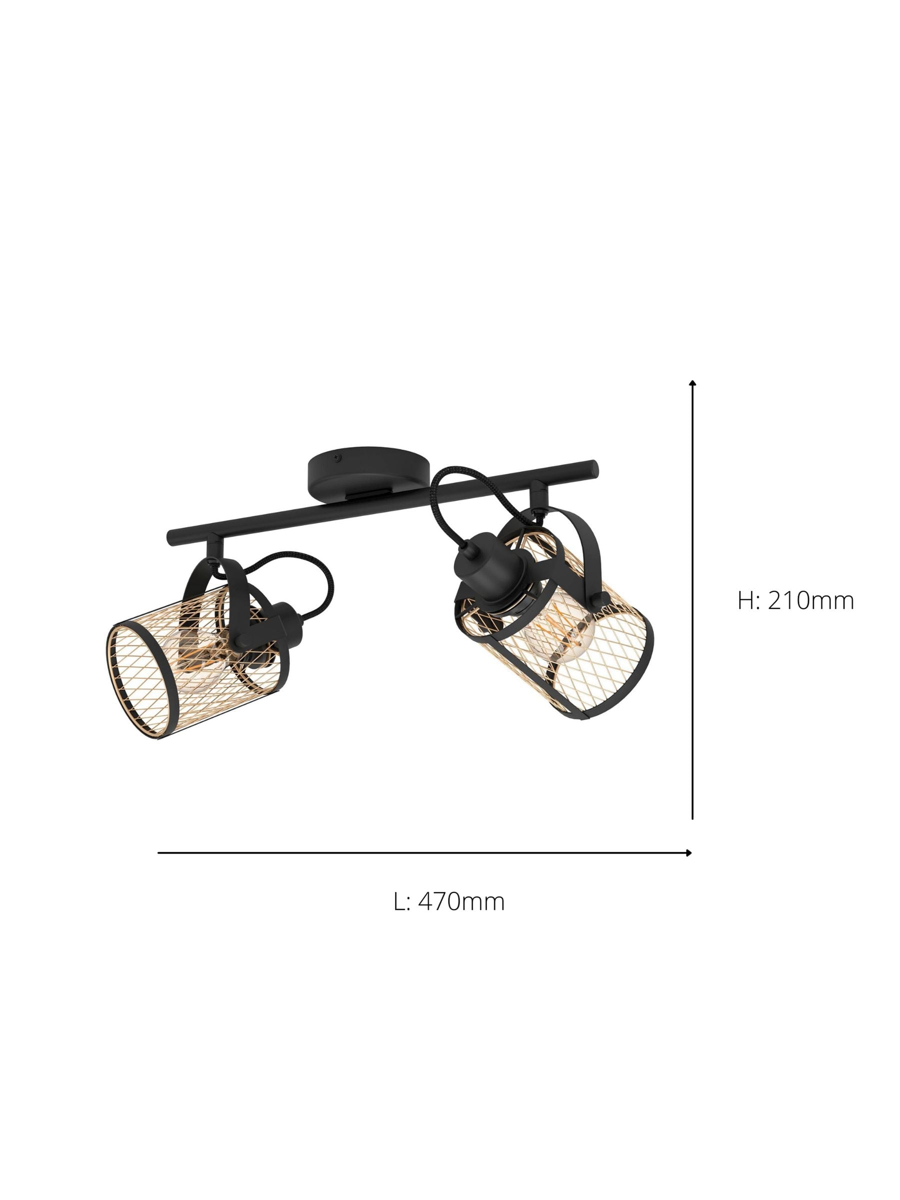 Eglo Black Dellow lattice style spotlight (British brand)