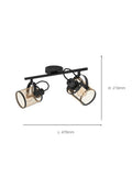 Eglo Black Dellow lattice style spotlight (British brand)