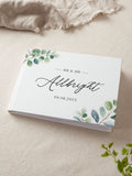 No Ordinary Gift eucalyptus personalised wedding guest book - British product