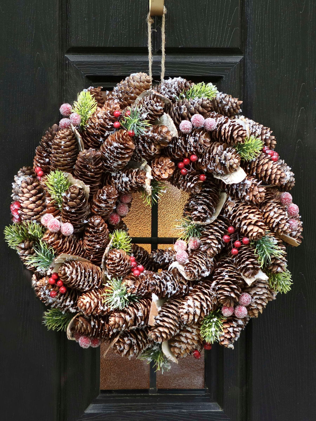 Dibor brown frosted berries wreath 36cm - British product