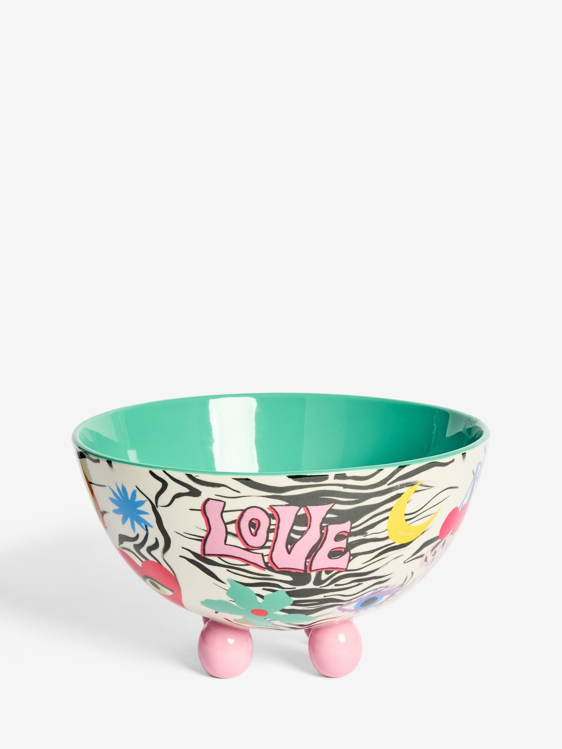 Eleanor Bowmer multi patterned bowl 18cm height, imported from the UK