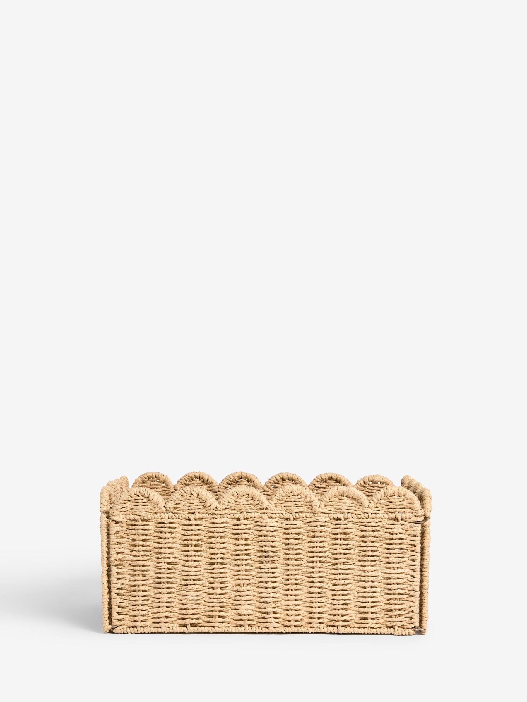 Jojo Maman Bébé natural scallop storage basket, UK version