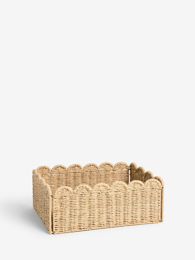 Jojo Maman Bébé natural scallop storage basket, UK version