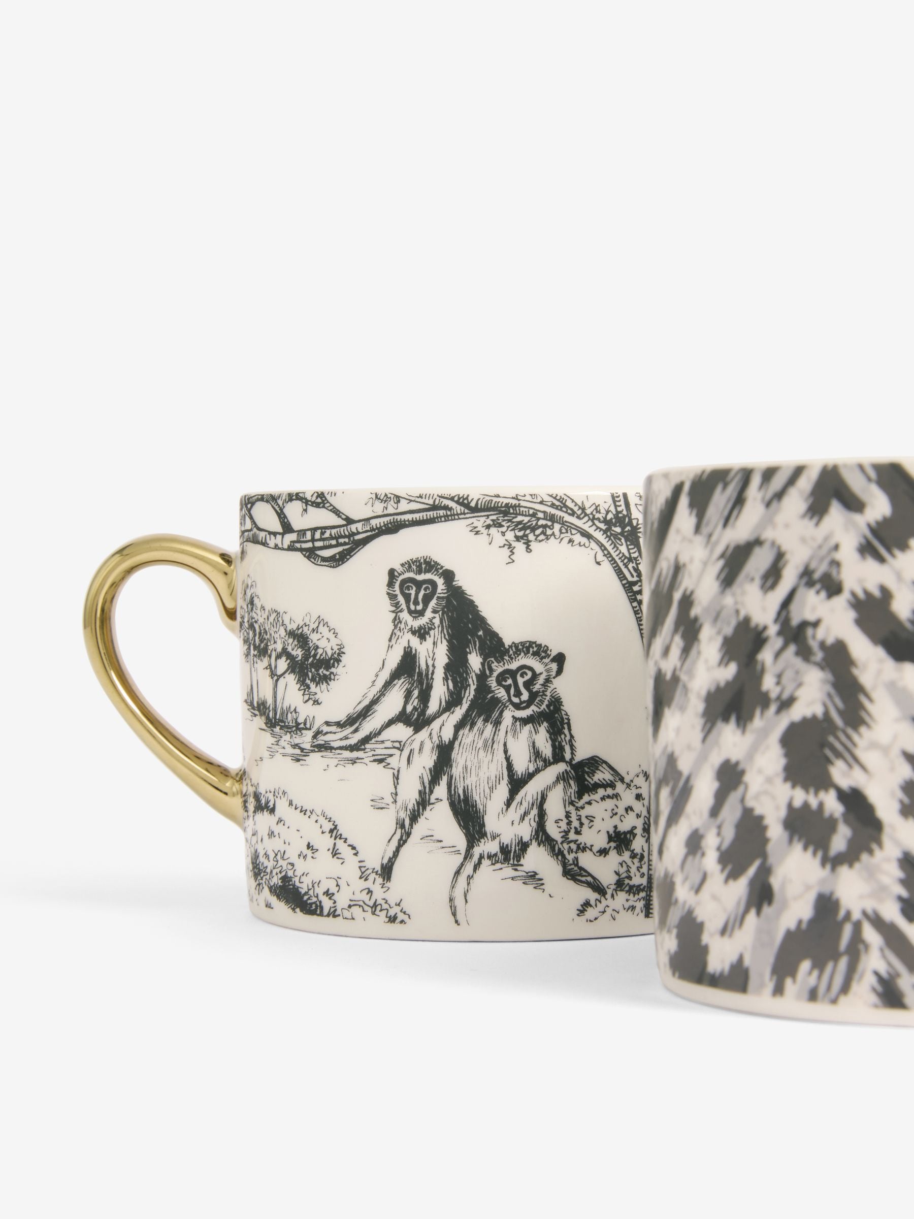 Clarke & Clarke Kisumu bone china mugs set of 2 - British product
