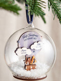 No Ordinary Gift twins hot air balloon Christmas bauble, imported from the UK