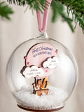 No Ordinary Gift twins hot air balloon Christmas bauble, imported from the UK