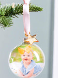 No Ordinary Gift personalised baby photo bauble, imported from the UK