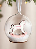No Ordinary Gift first Christmas rocking horse bauble 10cm - British product
