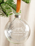 No Ordinary Gift personalised engagement bauble with foiled wreath 8cm (British brand)