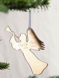 No Ordinary Gift personalised angel silhouette memorial decoration 9x9cm (British brand)
