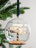 No Ordinary Gift personalised family Christmas bauble 10x10cm (British brand)
