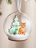 No Ordinary Gift personalised cat and Christmas tree bauble 10x10cm (British brand)
