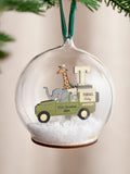 No Ordinary Gift personalised first Christmas safari bauble 10x10cm (British brand)