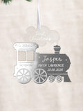 No Ordinary Gift personalised train decoration 8x8cm, imported from the UK