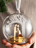 No Ordinary Gift couple silhouette Christmas bauble 10 cm (British brand)