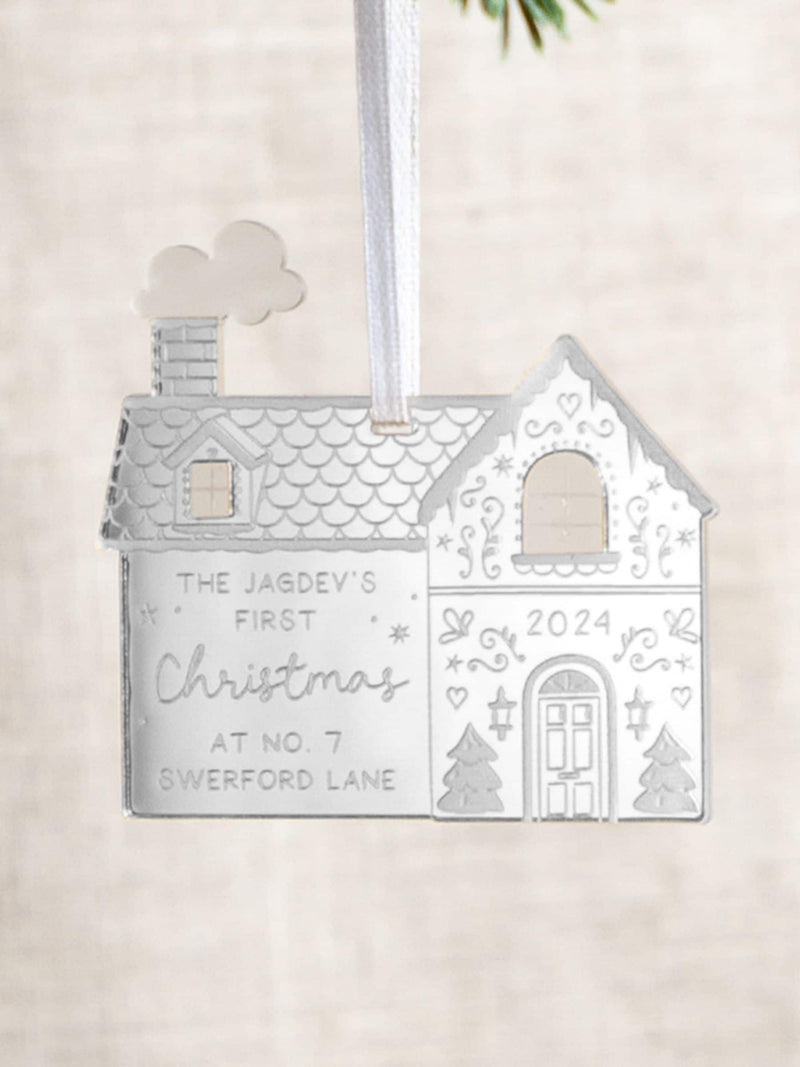 No Ordinary Gift personalised mirror gingerbread Christmas decoration, UK version