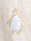 No Ordinary Gift metallic mirror acrylic penguin decoration for Christmas (British brand)