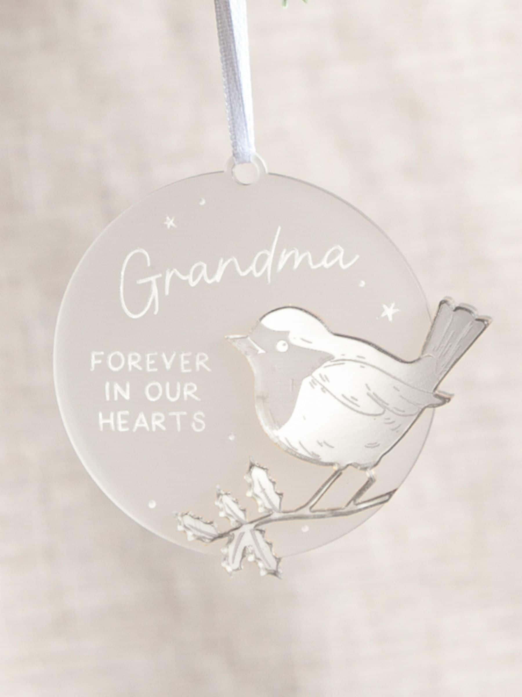 No Ordinary Gift metallic robin Christmas ornament 9x9 cm, UK version
