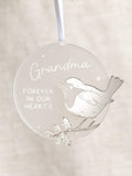No Ordinary Gift metallic robin Christmas ornament 9x9 cm, UK version