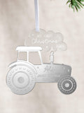 No Ordinary Gift personalised tractor first Christmas decoration, UK version