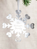 No Ordinary Gift personalised snowflake Christmas decoration 9.5 cm, UK version
