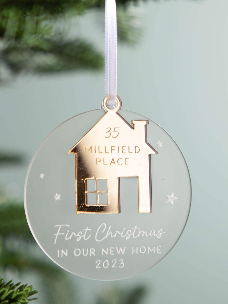 No Ordinary Gift personalised Christmas decoration mirror house, imported from the UK