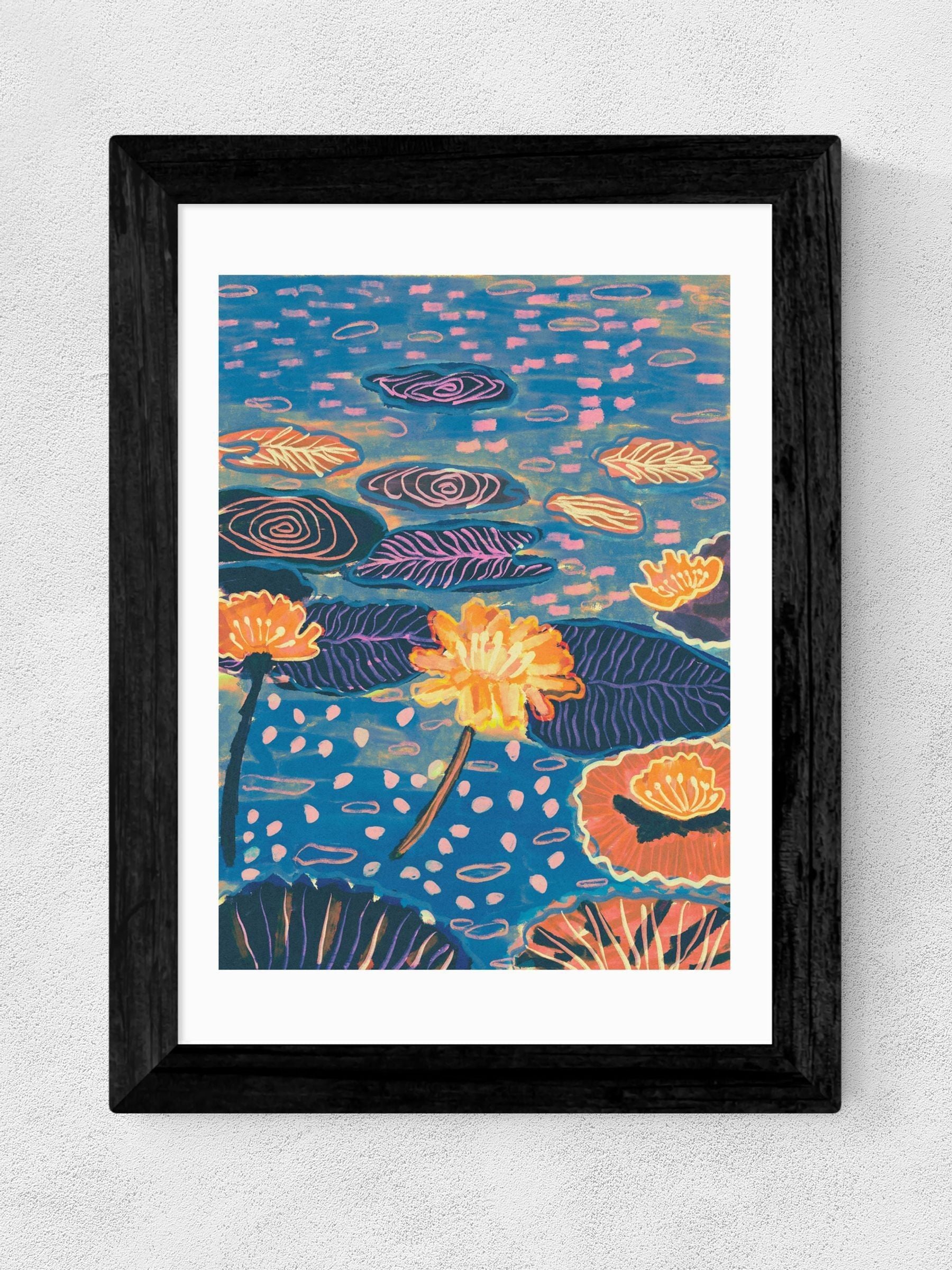 East End Prints Black Magic Pond Framed Print Wall Art by Alisa Galitsyna
