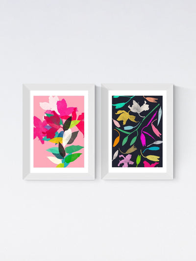 Next White Lily Floral Diptych Framed Giclée Art Print Set- Buy online at McGrocer